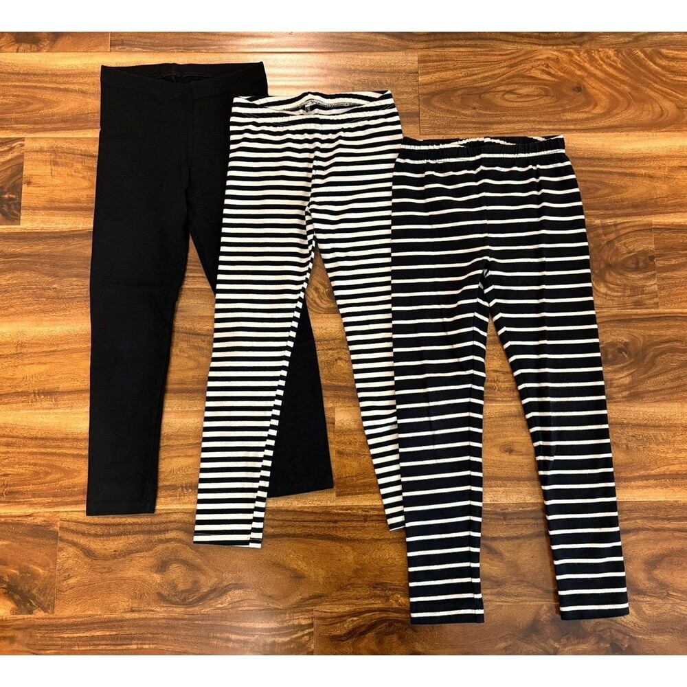 Black and White Legging Bundle, Hanna Andersson and Cat & Jack, Size 5T
